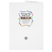 St. Urho's Day Modern Art Green & Purple Card (Back)