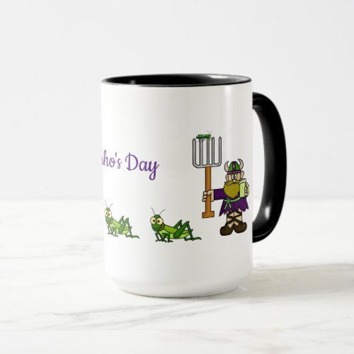 St Urhos Day Mug Trimmed With Grasshoppers