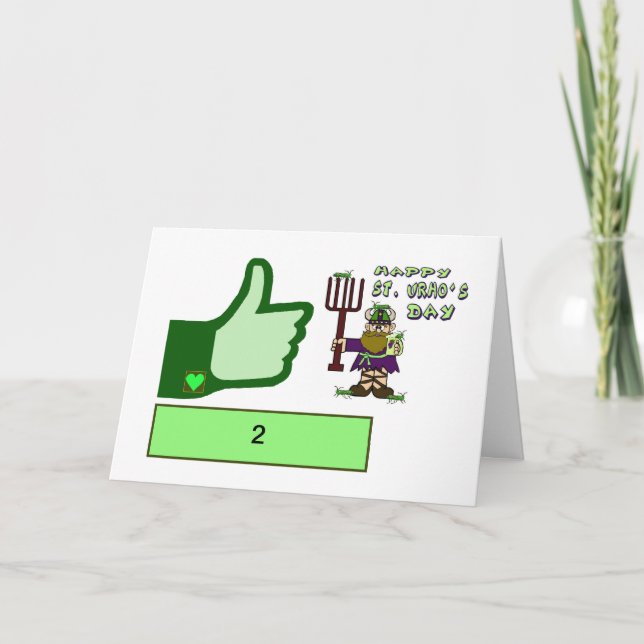 St. Urho's Day Popularity Card  Customize It! (Front)