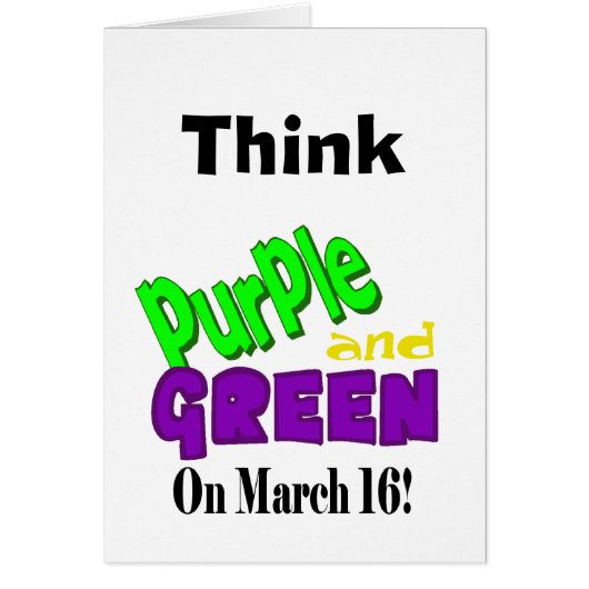 St. Urho's Day Rhyme or Reason Funny Card (Front)