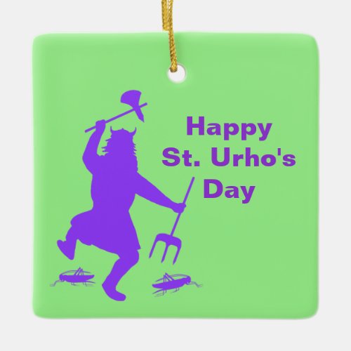 St Urhos Day Silhouette Ornament