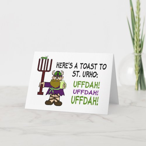 St Urhos Day Toast Greeting Card