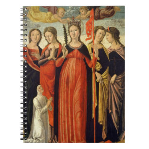 St. Ursula and Four Saints (tempera on panel) Notebook