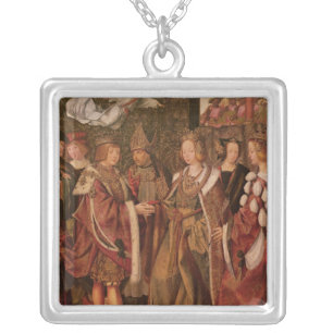St. Ursula and Prince Etherius Silver Plated Necklace