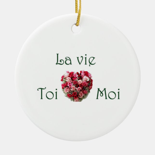St Valentin Ornement  V Ceramic Ornament (Front)