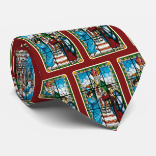St. Valentine Day Stained-Glass Church Window Neck Tie