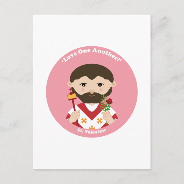 St. Valentine Holiday Postcard (Front)