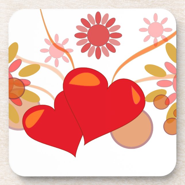 St. Valentine's day Beverage Coaster (Front)