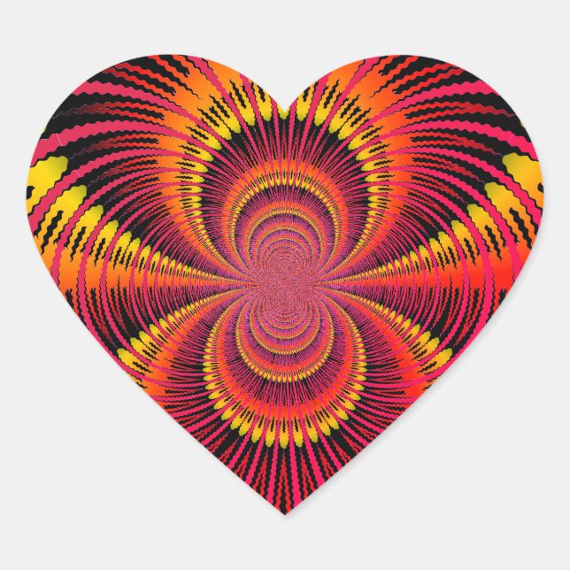 St. Valentine's Day Bold  Heart Sticker (Front)