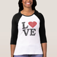 St Valentines Day LOVE with heart T-Shirt