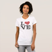St Valentines Day LOVE with heart T-Shirt (Front Full)