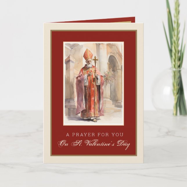 St. Valentine's Day Religious Jesus Prayer Card (Front)
