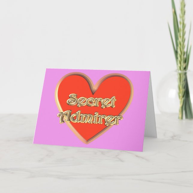 St. Valentine's Day Valentine Secret Admirer Holiday Card (Front)