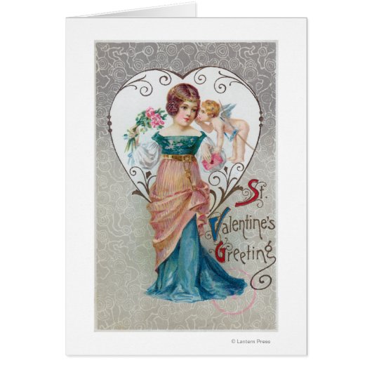 St. Valentine's Greeting Cupid Cards (Front)
