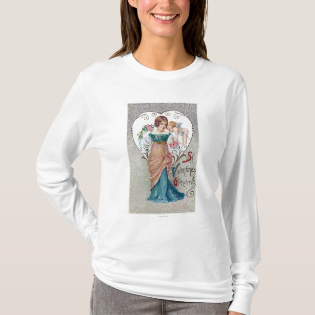 St. Valentine's Greeting Cupid T-Shirt (Front)