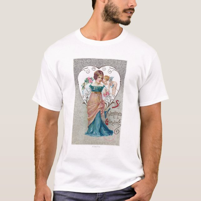 St. Valentine's Greeting Cupid T-Shirt (Front)