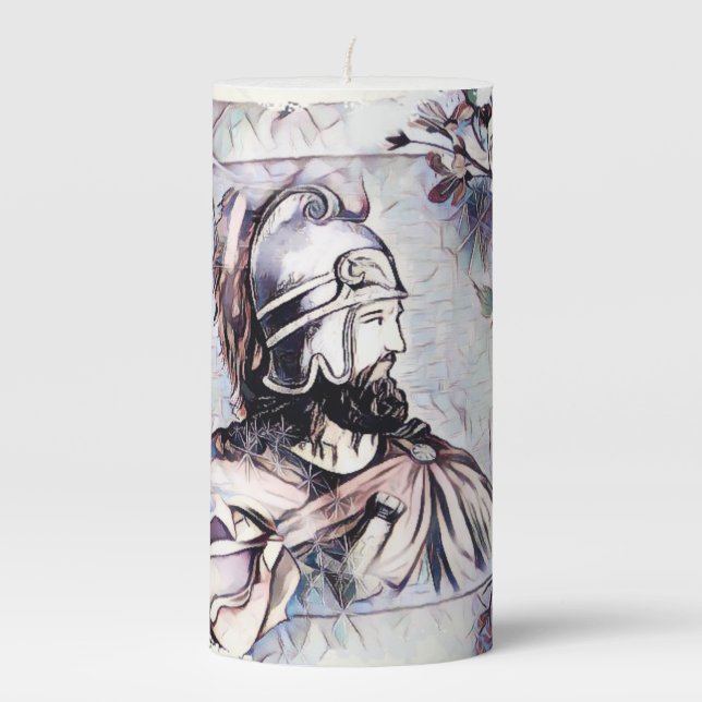 St.Vartan Pillar Candle (Front)