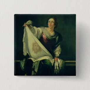 St. Veronica, 1625-30 (oil on canvas) Pinback Button