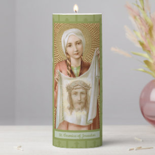 St. Veronica of Jerusalem (JM 60) 3"x8" Pillar Candle