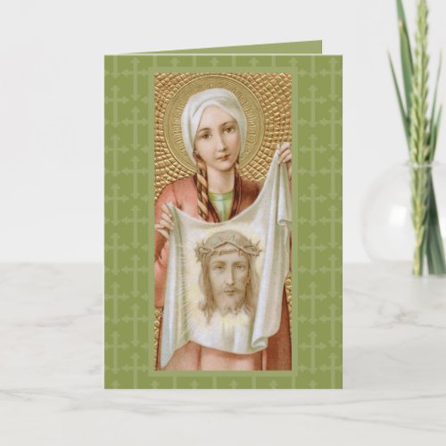 St Veronica of Jerusalem JM 60 Blank Greeting Card