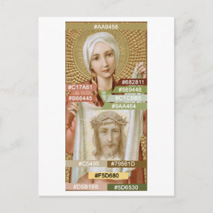 St. Veronica of Jerusalem (JM 60) Color Palette Postcard