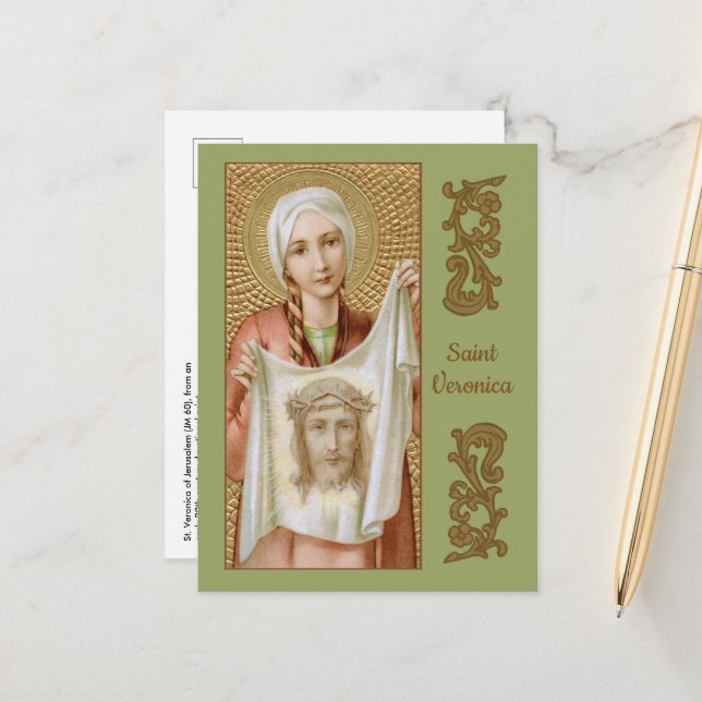 St. Veronica of Jerusalem (JM 60) Postcard (Front/Back In Situ)