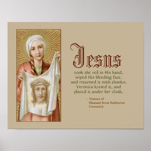 St Veronica of Jerusalem JM 60 Poster