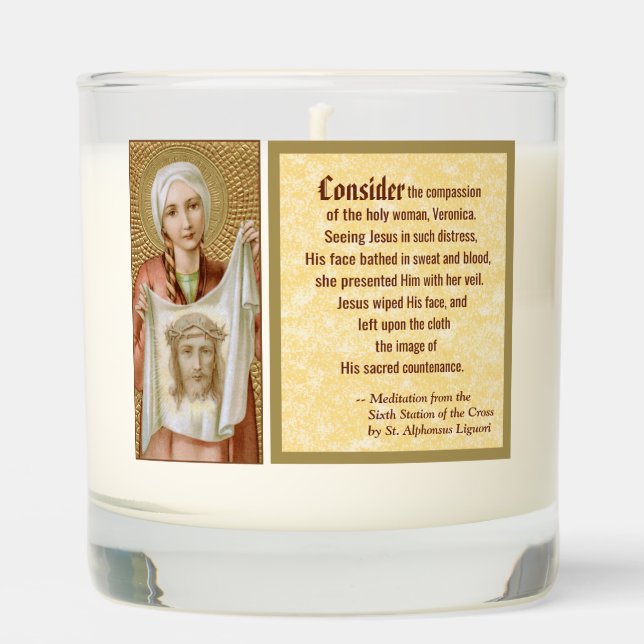 St. Veronica of Jerusalem (JM 60) Scented Candle (Front)