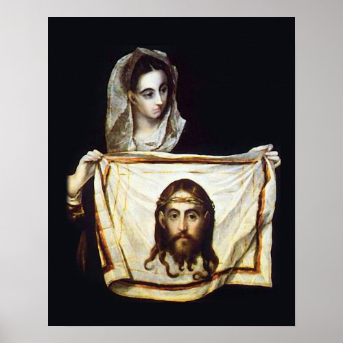 St Veronica Veil Holy Face Shroud 01 Poster A