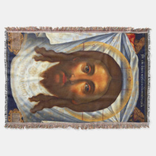 St Veronica Veil Jesus Face Catholic Blanket