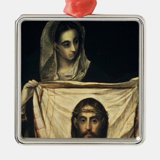 St.Veronica with the Holy Shroud Metal Ornament (Front)