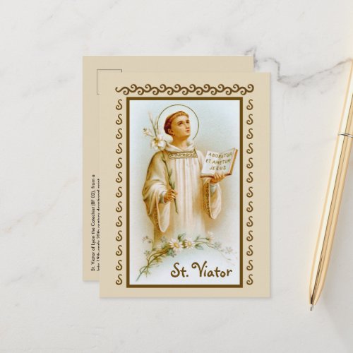 St Viator of Lyon the Catechist BF 02 Postcard