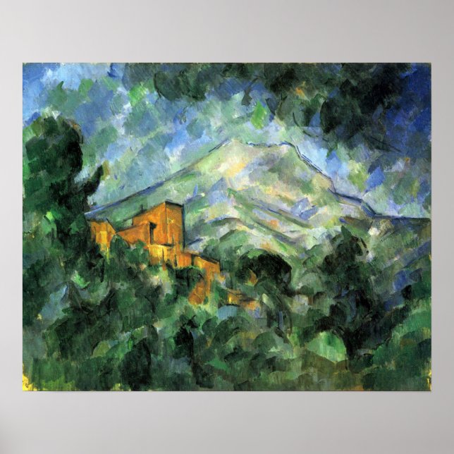 St. Victoire and Chateau Noir by Paul Cezanne Poster (Front)