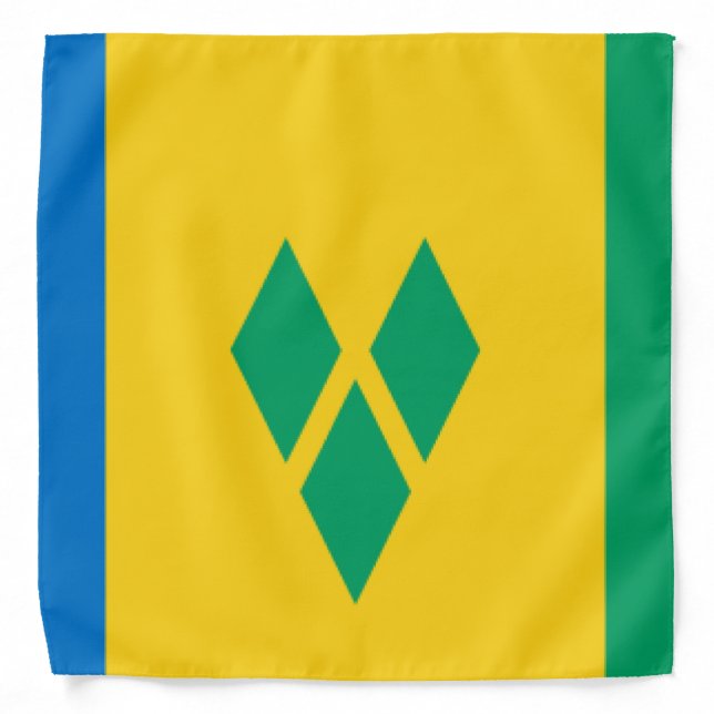 St Vincent and the Grenadine Flag Bandana (Front)