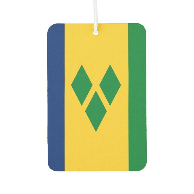 St Vincent and the Grenadines Flag Vincy Air Freshener (Front)