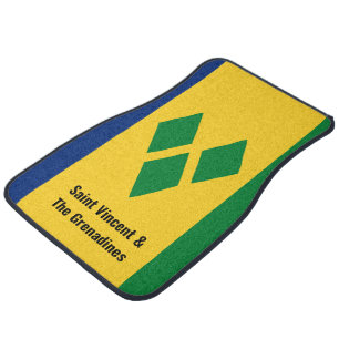St Vincent and the Grenadines Flag Vincy Car Floor Mat