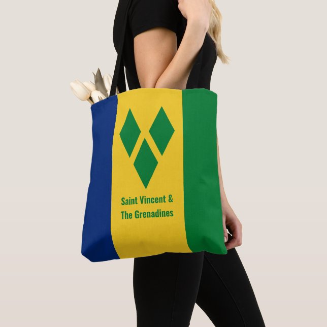 St Vincent and the Grenadines Flag Vincy Tote Bag (Close Up)
