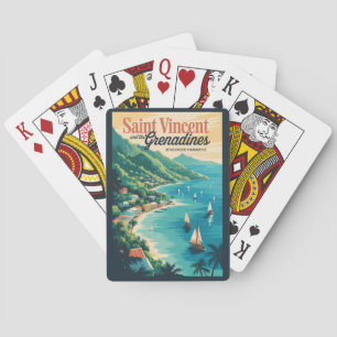 St Vincent and the Grenadines Landscape Retro Poker Cards