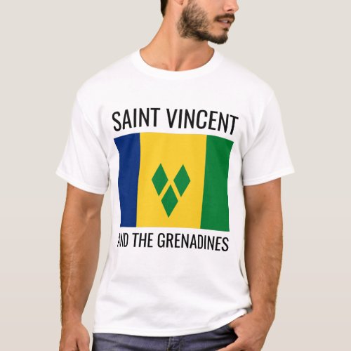 St Vincent and the Grenadines  World Country Flag T_Shirt
