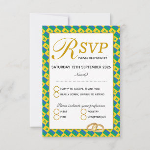 ST VINCENT Christian Wedding RSVP Response Card