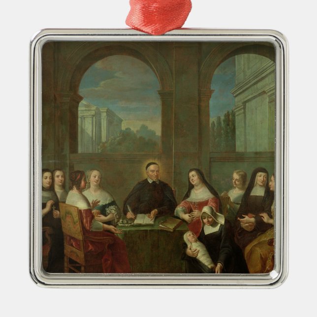 St. Vincent de Paul and the Sisters of Charity Metal Ornament (Front)