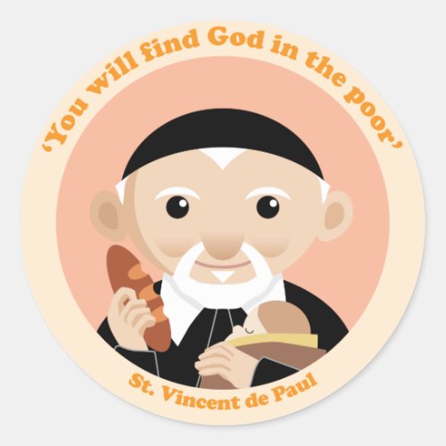 St Vincent de Paul Classic Round Sticker