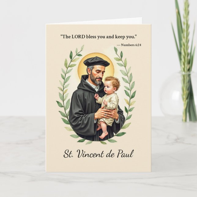 St Vincent de Paul God's Peace and Blessings Card (Front)