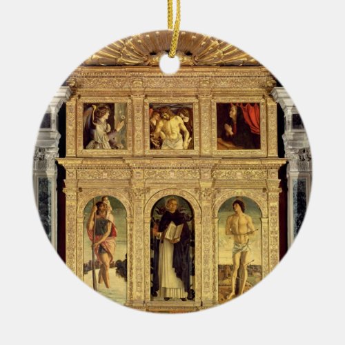St Vincent Ferrer Altarpiece c1465 polyptych Ceramic Ornament