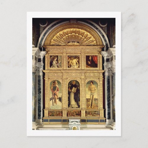 St Vincent Ferrer Altarpiece c1465 polyptych Postcard