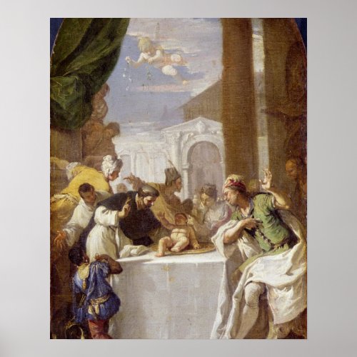 St Vincent Ferrer performing a miracle Poster