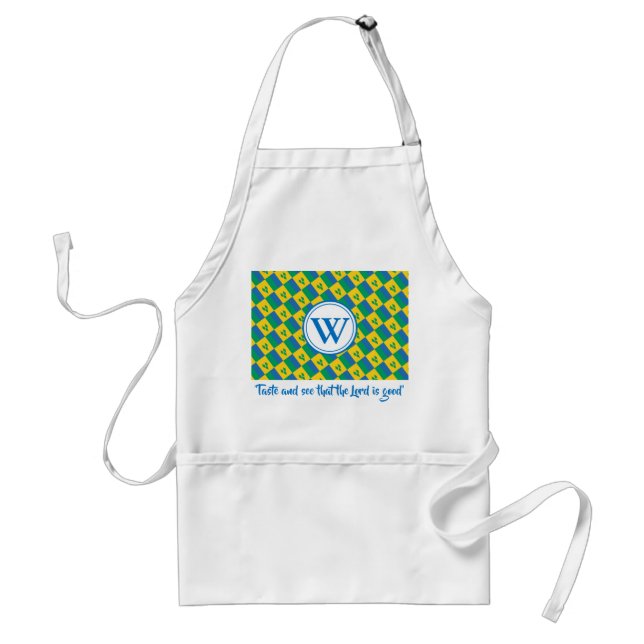 ST VINCENT FLAG | Monogram | Christian Scripture Adult Apron (Front)