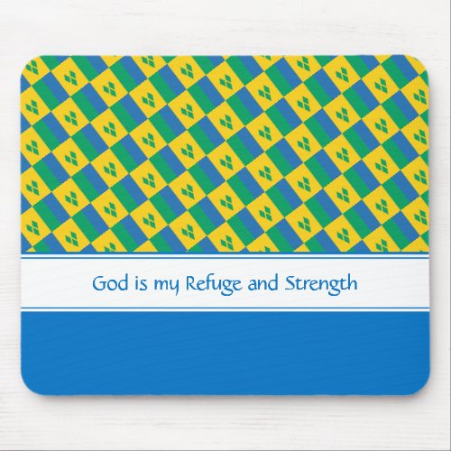 ST VINCENT God Refuge Strength Christian CUSTOM Mouse Pad