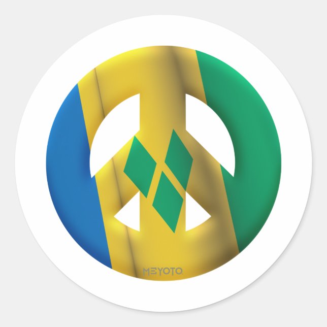 St. Vincent Grenadines Classic Round Sticker (Front)