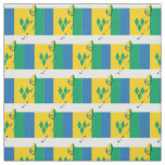 ST VINCENT GRENADINES Flag Map Outline Fabric